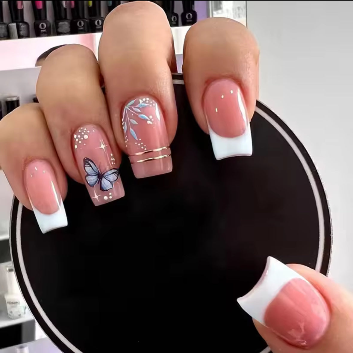 Faux ongles long - FRENCH PAPILLON