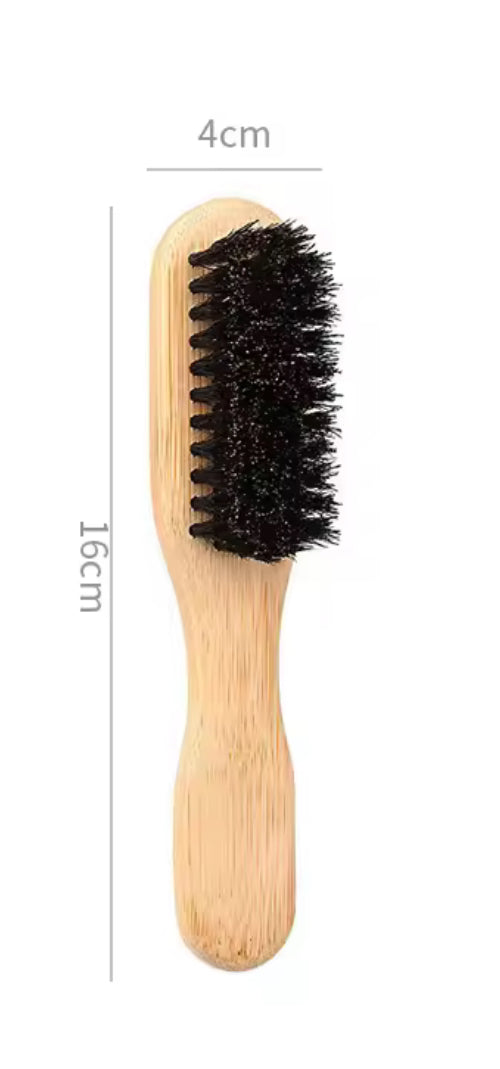 Natural bristle beard brush