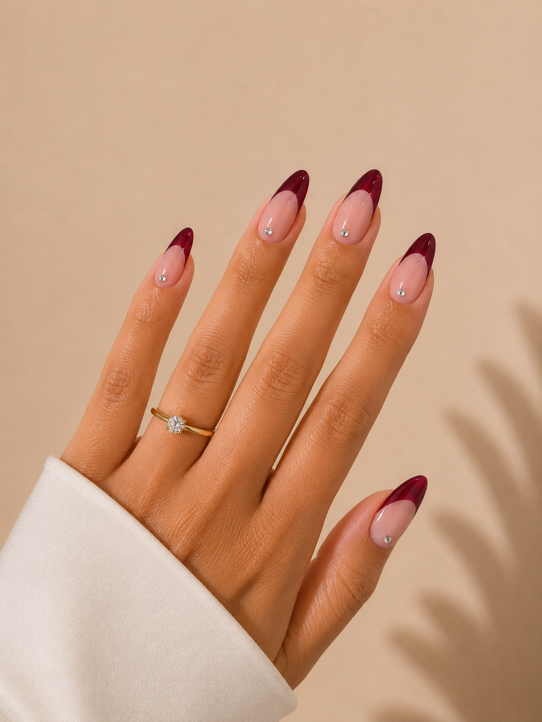 Faux ongles amande réutilisable - FRENCH ROUGE